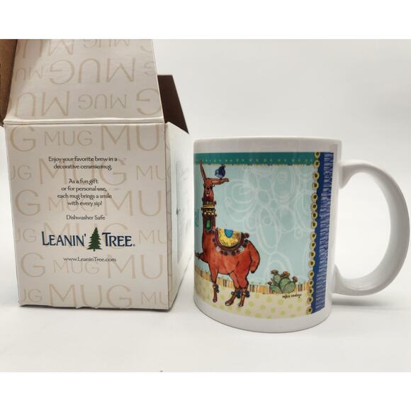 NIB Leanin' Tree Cute Colorful "No Prob-Llama!" Ceramic Gift Mug Dishwasher Safe - Picture 5 of 13